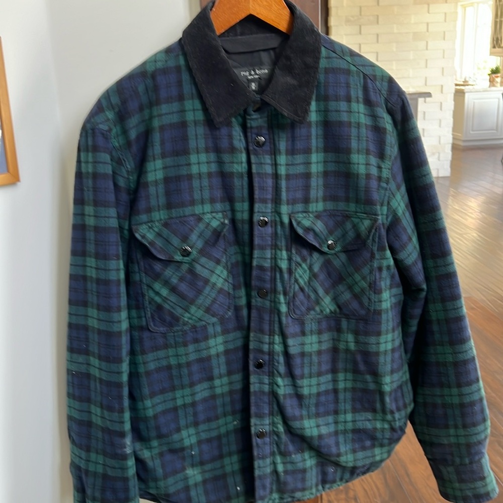 men's flannel double layer, jacket